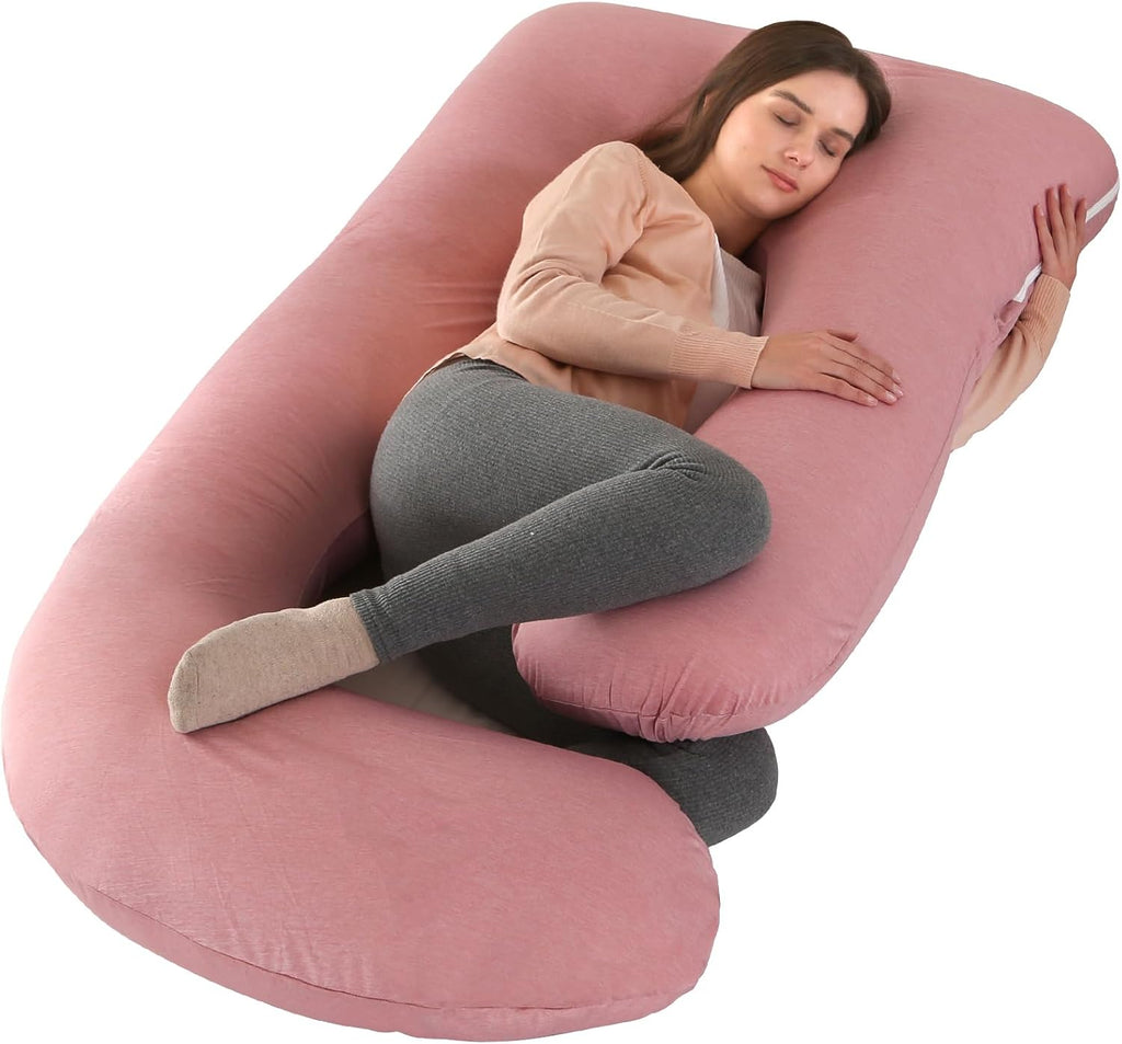 BATTOP Pregnancy Pillow for Sleeping, Maternity Pillow with Cooling Removable Cover, Support for Back, Legs, Belly, Hips for Pregnant…