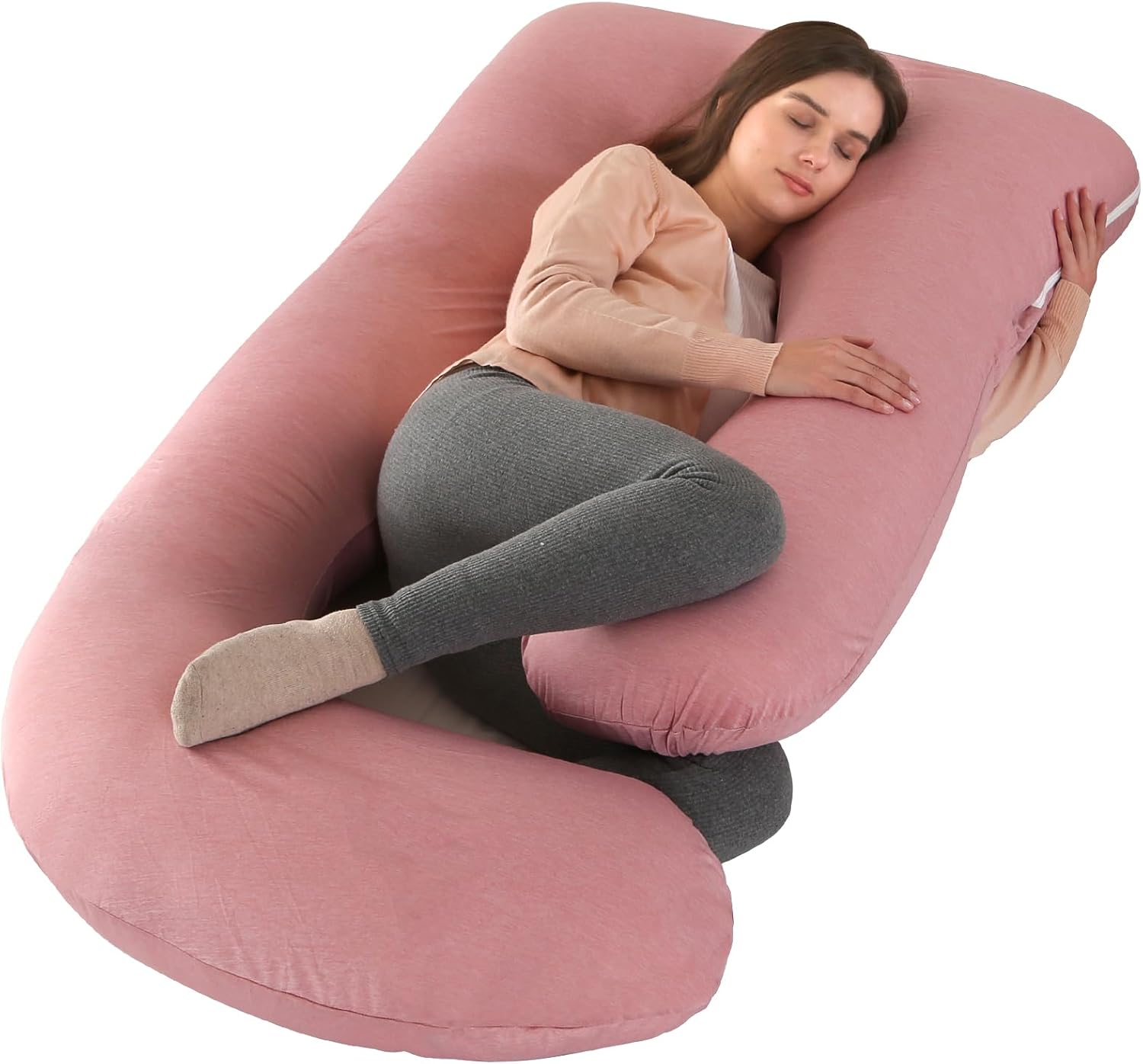 BATTOP Pregnancy Pillow for Sleeping, Maternity Pillow with Cooling Removable Cover, Support for Back, Legs, Belly, Hips for Pregnant…