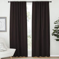 Nicetown Insulated Curtains Room Darkening Drapery Panels - (Toffee Brown Color) 52 inchesx72 inches, Set of 2 Pieces, Noise Reducing Room…
