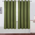Lemomo Blackout Curtains 66 x 72 Inch Long Olive Green Curtains Set of 2 Panels Room Darkening Curtains for Bedroom and Living Room 72 Inch…
