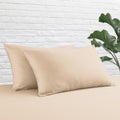 ZaizaiHome Pillow Cases Standard Size 4 Pcs,100% Egyptian Cotton 400 Thread Count Sateen Weave Beige Pillowcases Standard Size, Quality Pil…