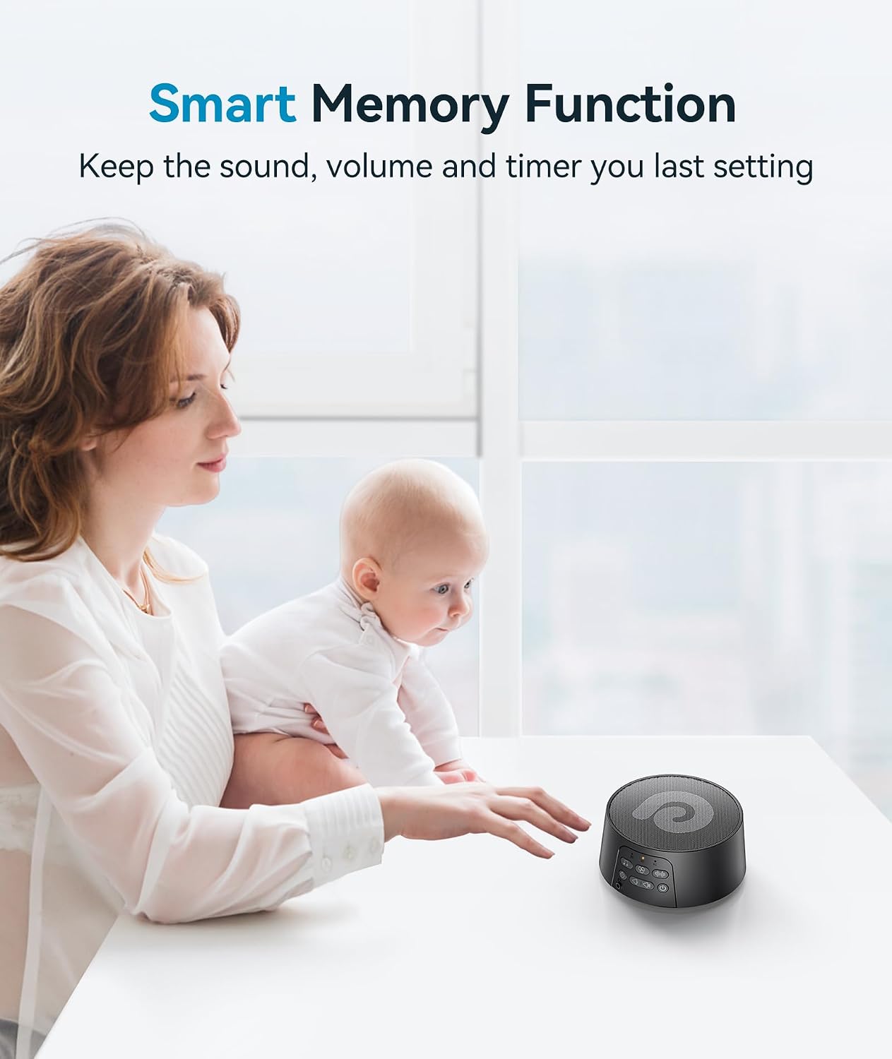 Dreamegg White Noise Machine, Sound Machine for Sleeping Baby, Kids, Adult (D3Pro-Black) 1 Count 2.5 inches Plastic