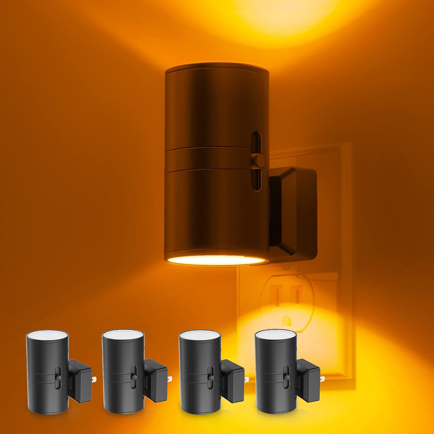 L LOHAS LED Night Light, Amber Nightlight, Dimmable Night Light, Light Sensor, Yellow Nightlight, 0-100LM, Sleep Light for Kids, Soft &…