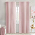 Miulee Baby Pink Back Tab Blackout Curtains 84 Inch Length 2 Panels Set for Living Room Bedroom Privacy, Rod Pocket/Pinch Pleated Thermal I…