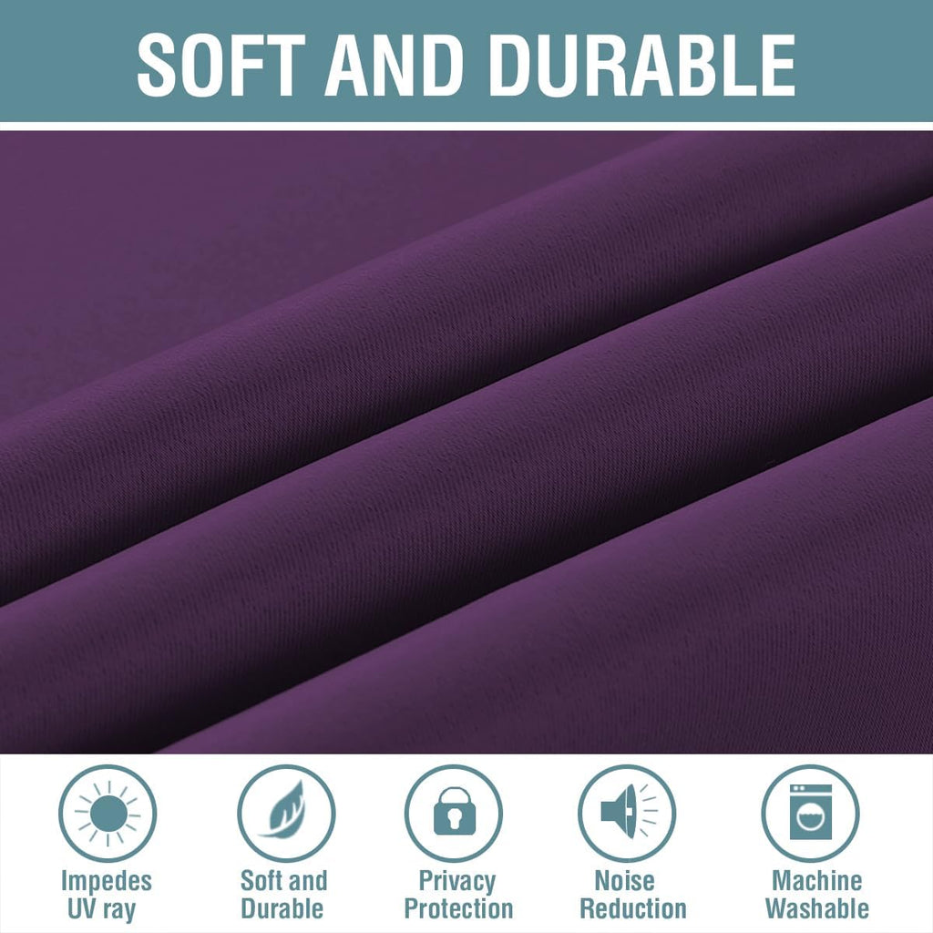 H.VERSAILTEX Thermal Insulated Blackout Window Curtains for Bedroom/Living Room Ultra Soft and Smooth Innovated Microfiber Grom…