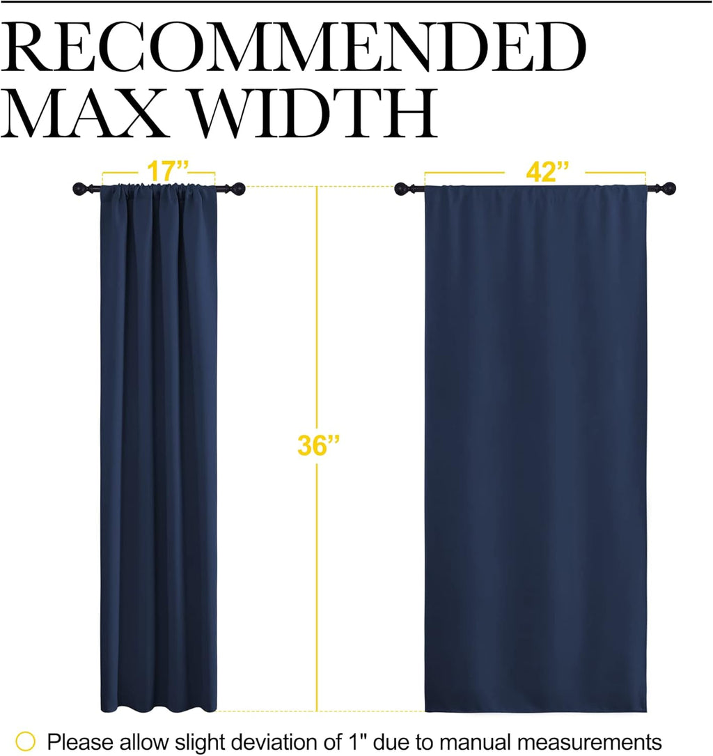 NICETOWN RV Blackout Curtains for Camper Windows, Kitchen Curtains, Short Blackout Drapes, Thermal Insulated Rod Pocket Window Treatment…