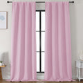 Simplebrand Ava Pink Blackout Curtains for Bedroom 96 Inches Long 2 Panels, Solid Thermal Insulated, Energy Saving Nursery Window Treatment…