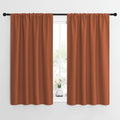 NICETOWN Blackout Curtains and Drapes - Thermal Insulated Solid Rod Pocket Blackout Draperies/Panels (Burnt Orange, 1 Pair, 42 by 54 inches)