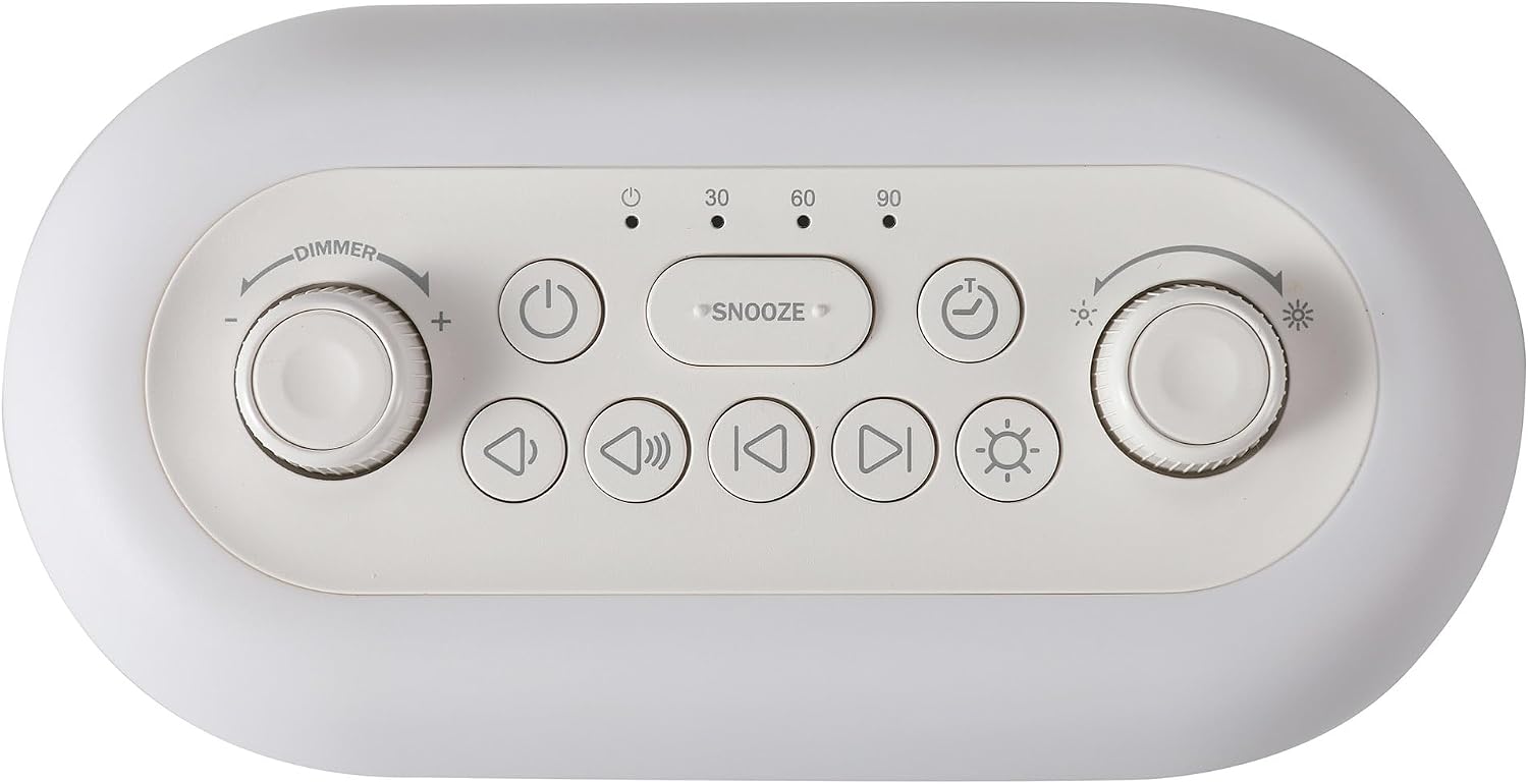 SleepZM Sleep ZM White Noise Machine with 29 Sounds + 16 Colors Digital Alarm Clock & Amber Night Light for Blue Light Blocking, Gentle Wak…