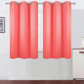 Lemomo Coral Blackout Curtains 42 x 54 Inch Length Set of 2 Panels Grommet Bedroom Curtains for Living Room 54 Inch silver