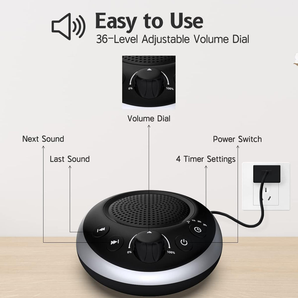 iDealSleep Sound Machine Loud White Noise Machine Nonstop Brown Noise Sleep Machine 30 Soothing Sounds for Baby Kids Adults Pink Noise Soun…