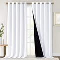 Nicetown Full Shading Cold Blocking Curtains for Windows, Super Heavy-Duty Black Lined Blackout Curtains for Bedroom, Privacy Assured Windo…