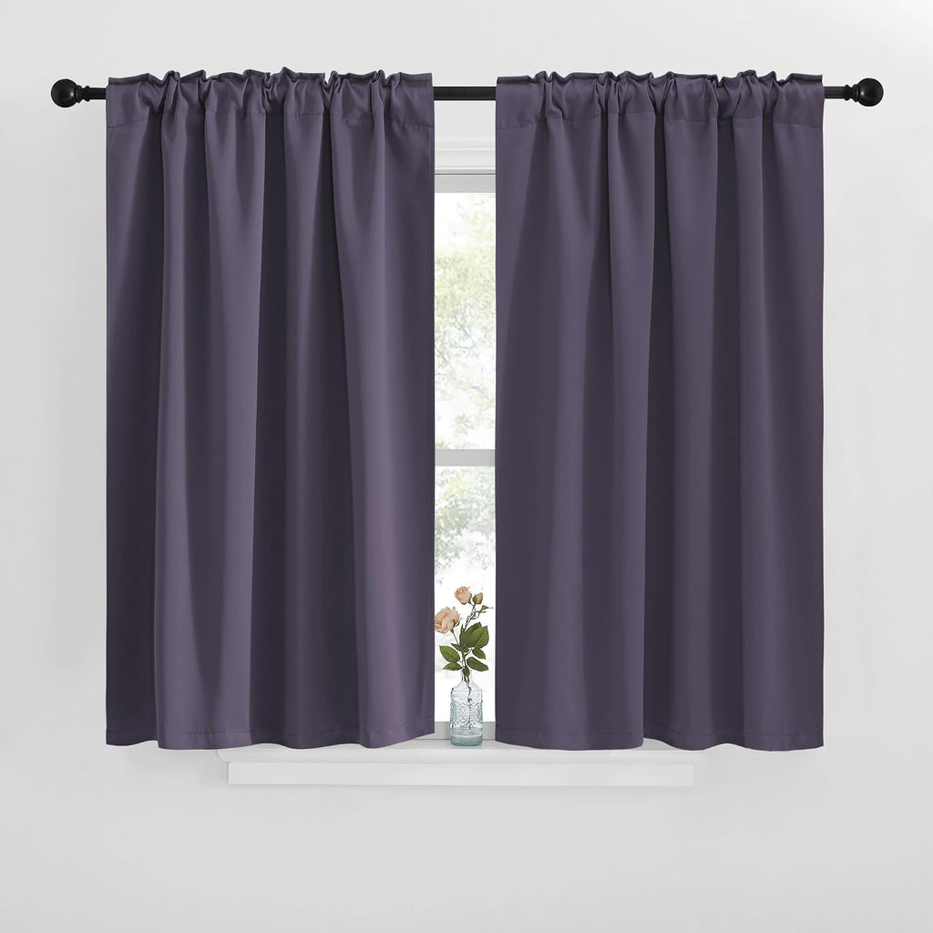 NICETOWN RV Curtains for Camper Windows - (Greyish Purple Color) 42x40 Inch, 2 Panels Set, Thermal Insulated Room Darkening Blackout…