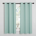 NICETOWN Aqua Blue Room Darkening Curtains for Kitchen, Window Treatment Thermal Insulated Solid Grommet Curtains/Drapes Bedroom (Set of…