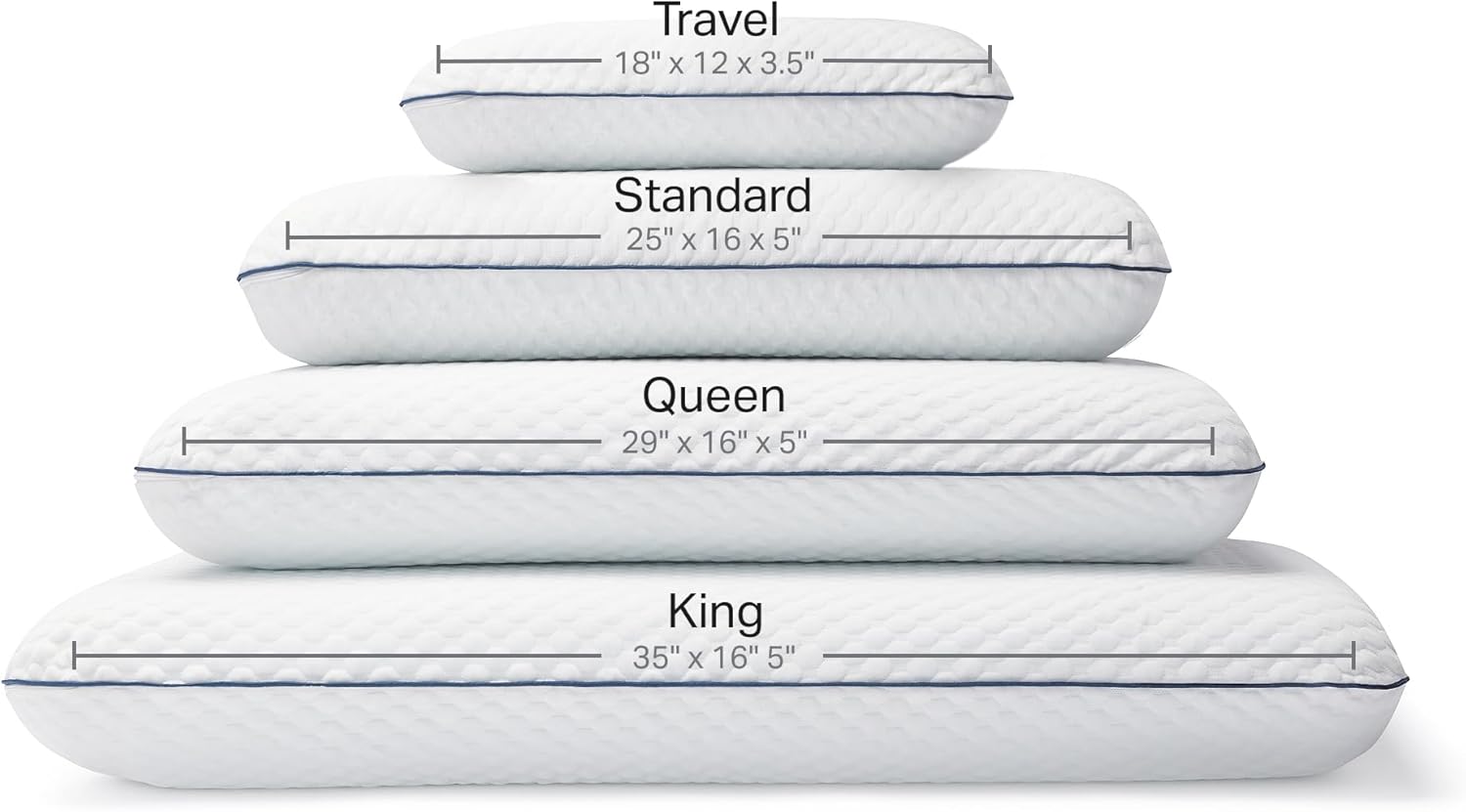 WEEKENDER Gel Memory Foam Pillow - Queen Size - 2-Pack - Medium Firm Feel - Neck & Shoulder Support - For Back & Side Sleepers - Home…