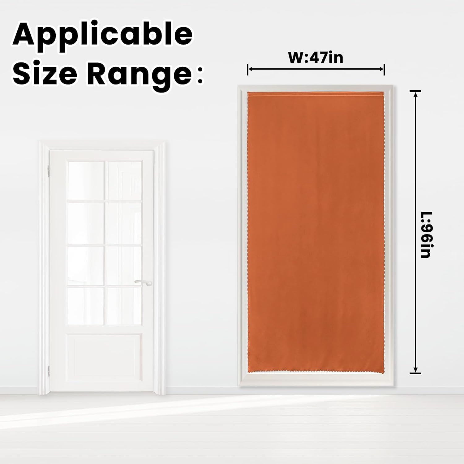 Self Adhesive Curtains Portable Blackout Curtain Simple and Easy to Install Bedroom Window Thermal Lnsulated Kitchen Room Darkening Black…