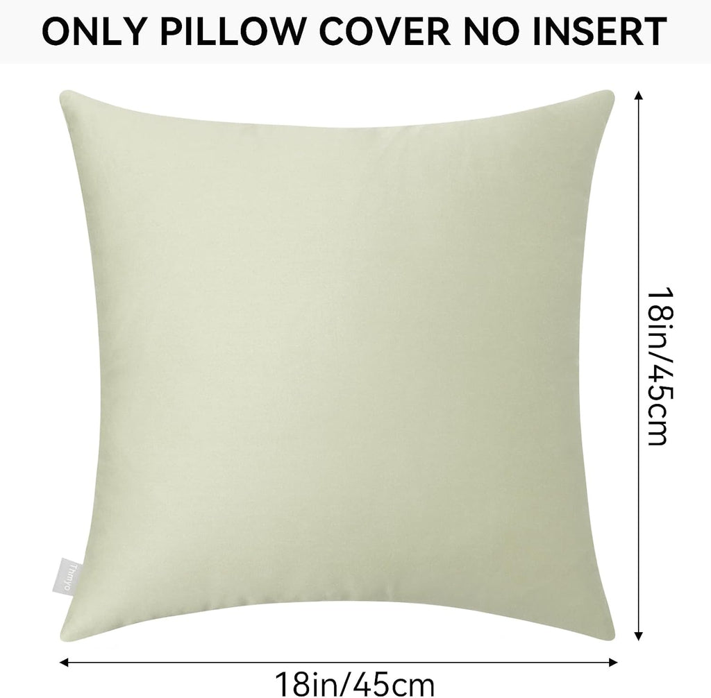 Thmyo 4-Pack 100% Cotton Comfortable Solid Decorative Throw Pillow Case Square Cushion Cover Pillowcase Sublimation Blank Pillow Covers DIY…