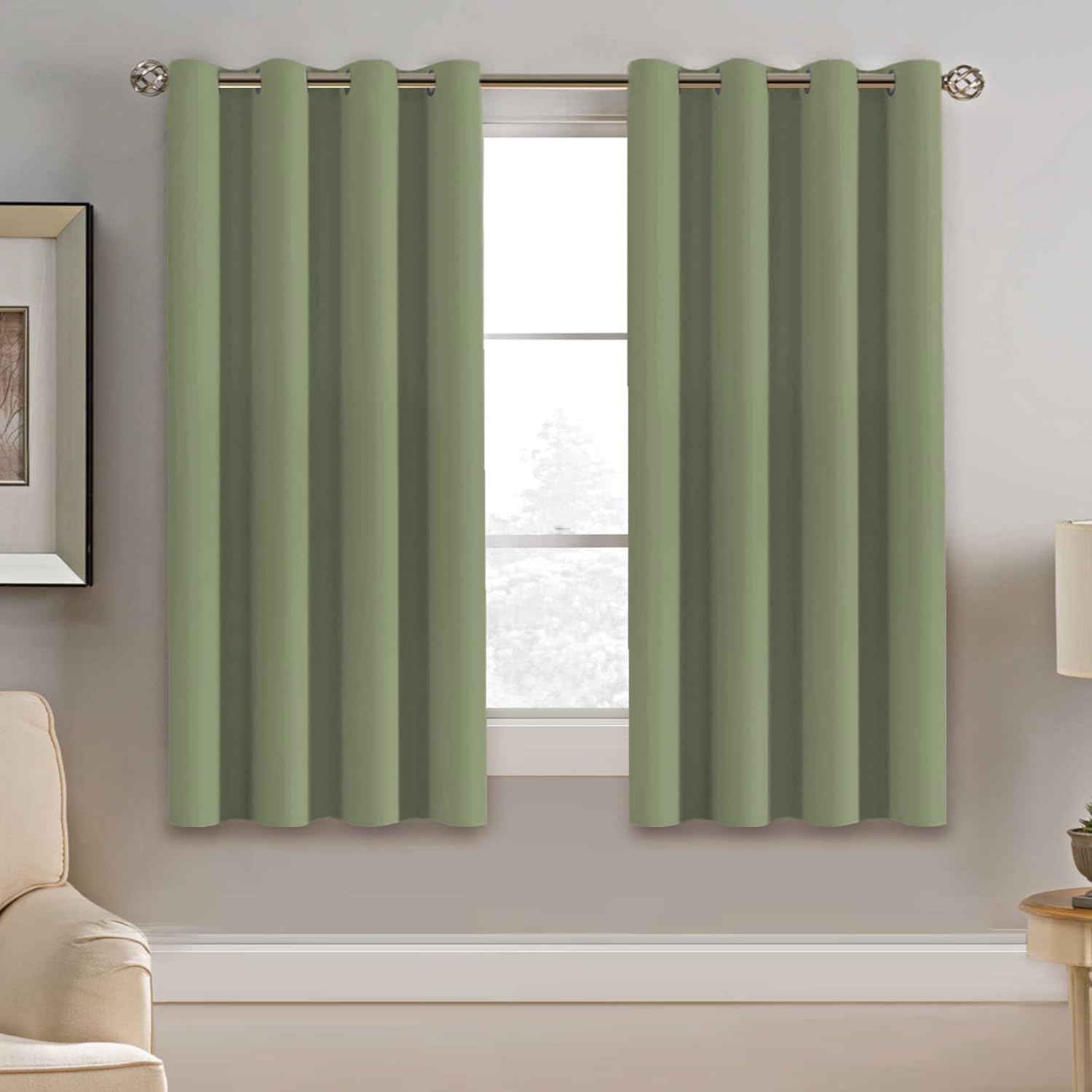H.VERSAILTEX Blackout Curtains - Grommet Thermal Insulated Room Darkening Curtains for Bedroom and Living Room Energy Saving So…