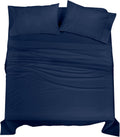 Royalelinens ROYALE LINENS 100% Organic Cotton Full Sheet Set - Percale Weave - 4 Pieces Set - 1 Flat, 1 Deep Pocket Fitted Sheet and 2 Pil…