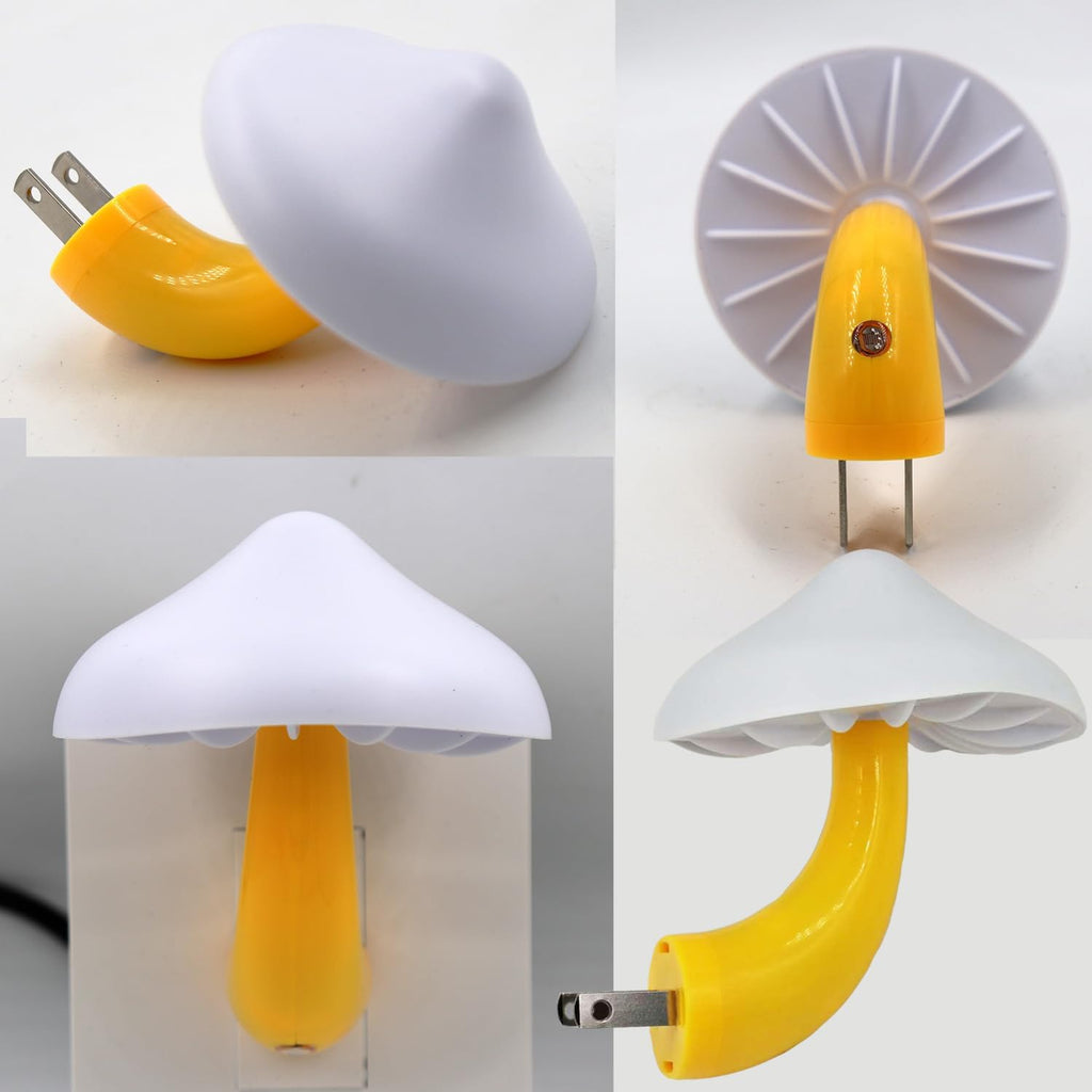APAKI 4 Pack LED Mushroom Night Light Plug in Lamp, Light Sensor Night Lights Plug into Wall, Warm White Night Light for Adults Kids…