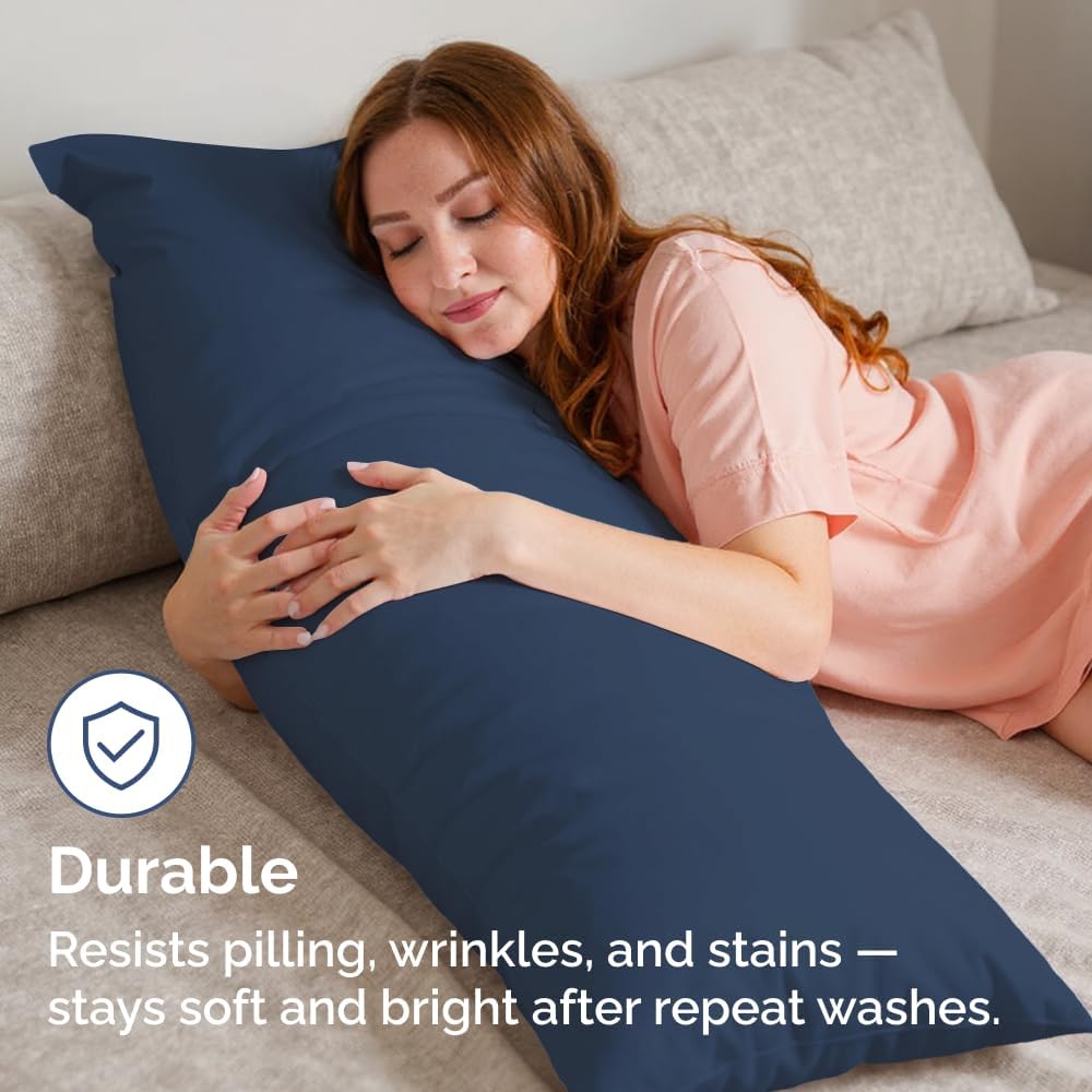 Body Pillowcases Set of 2-20x54 Long Body Pillow Case - Soft Body Pillow Cover for Sleeping & Side Sleepers - Comfy, Breathable & Wrinkle…