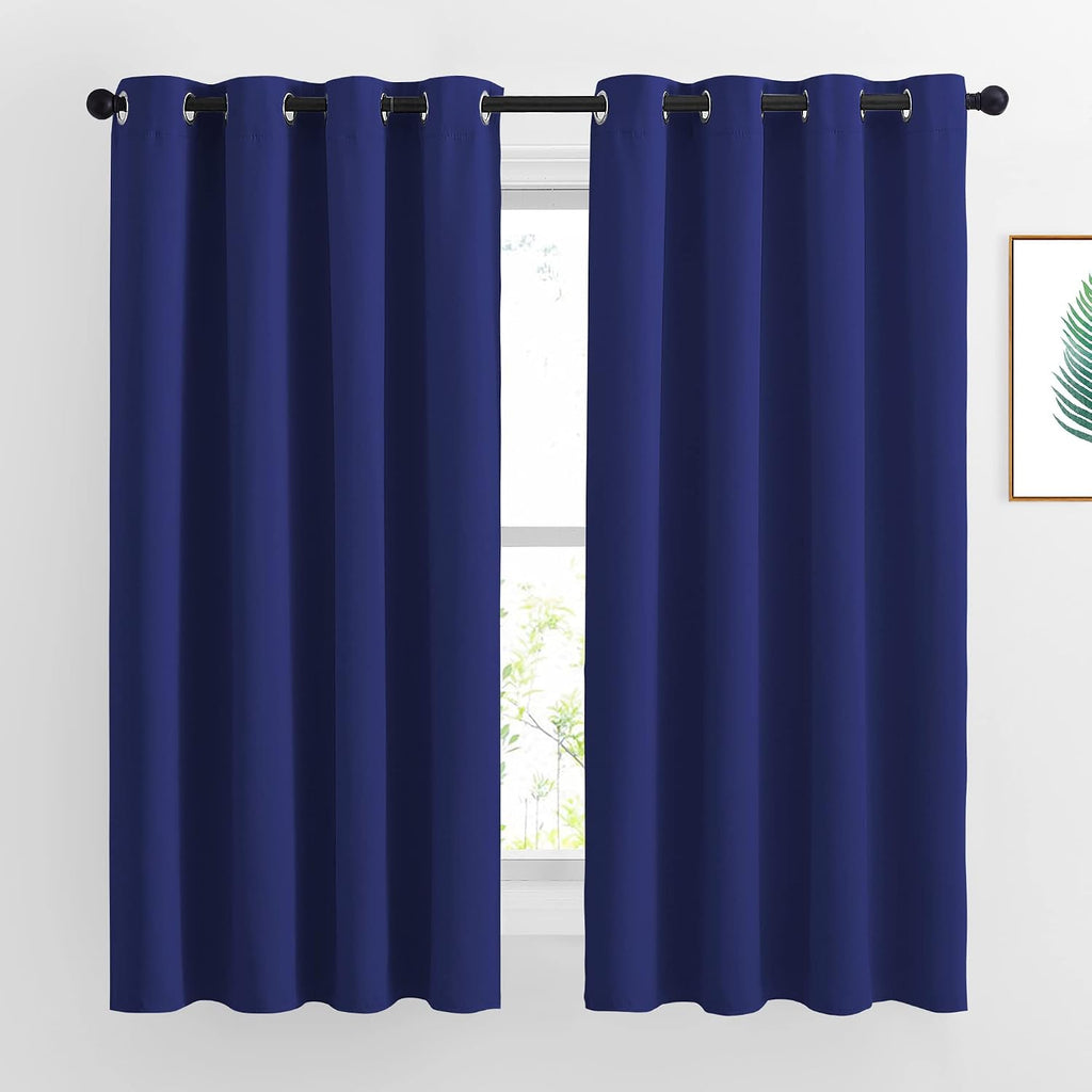 Nicetown Blackout Window Curtains and Drapes - Thermal Insulated Solid Grommet Top Blackout Panels/Draperies for Kid's Room (Navy Blue, 1 P…