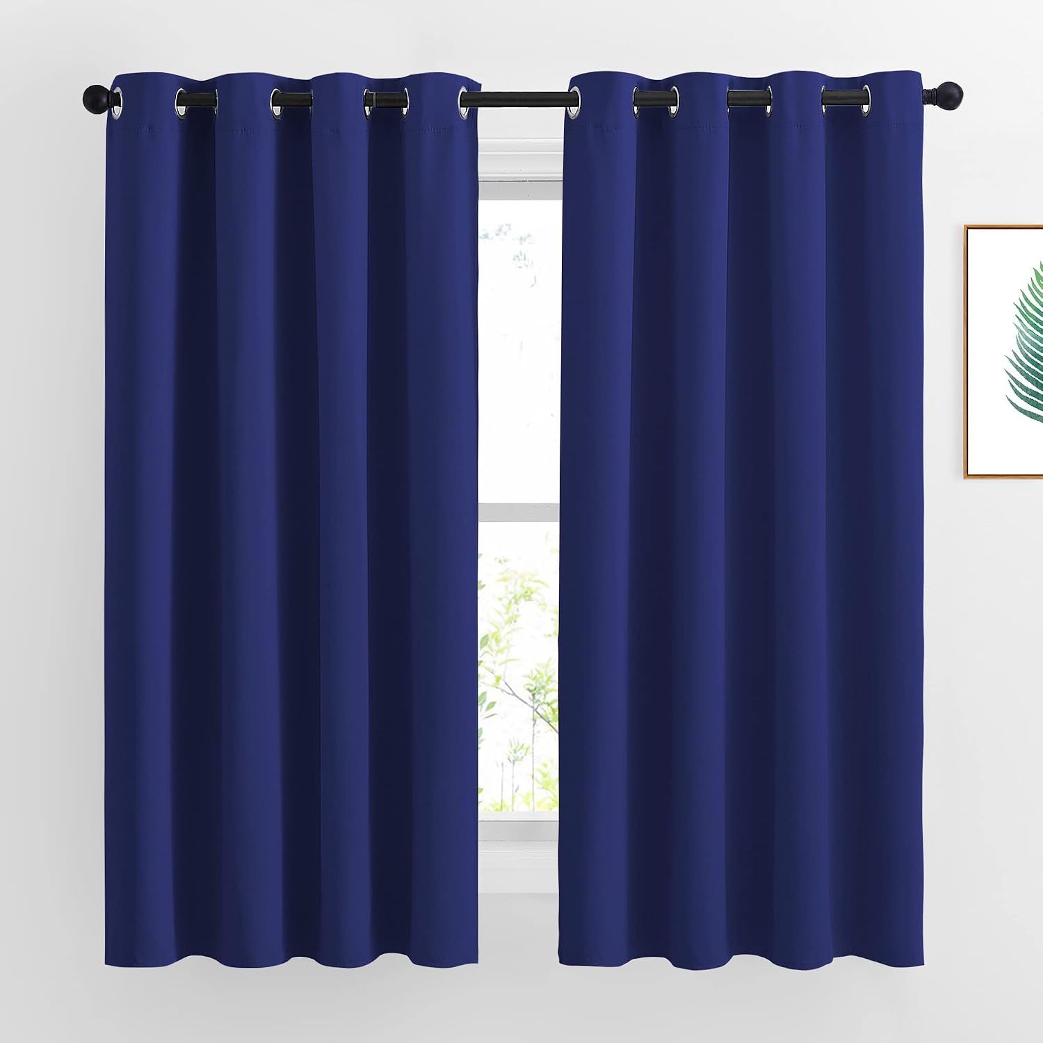 Nicetown Blackout Window Curtains and Drapes - Thermal Insulated Solid Grommet Top Blackout Panels/Draperies for Kid's Room (Navy Blue, 1 P…