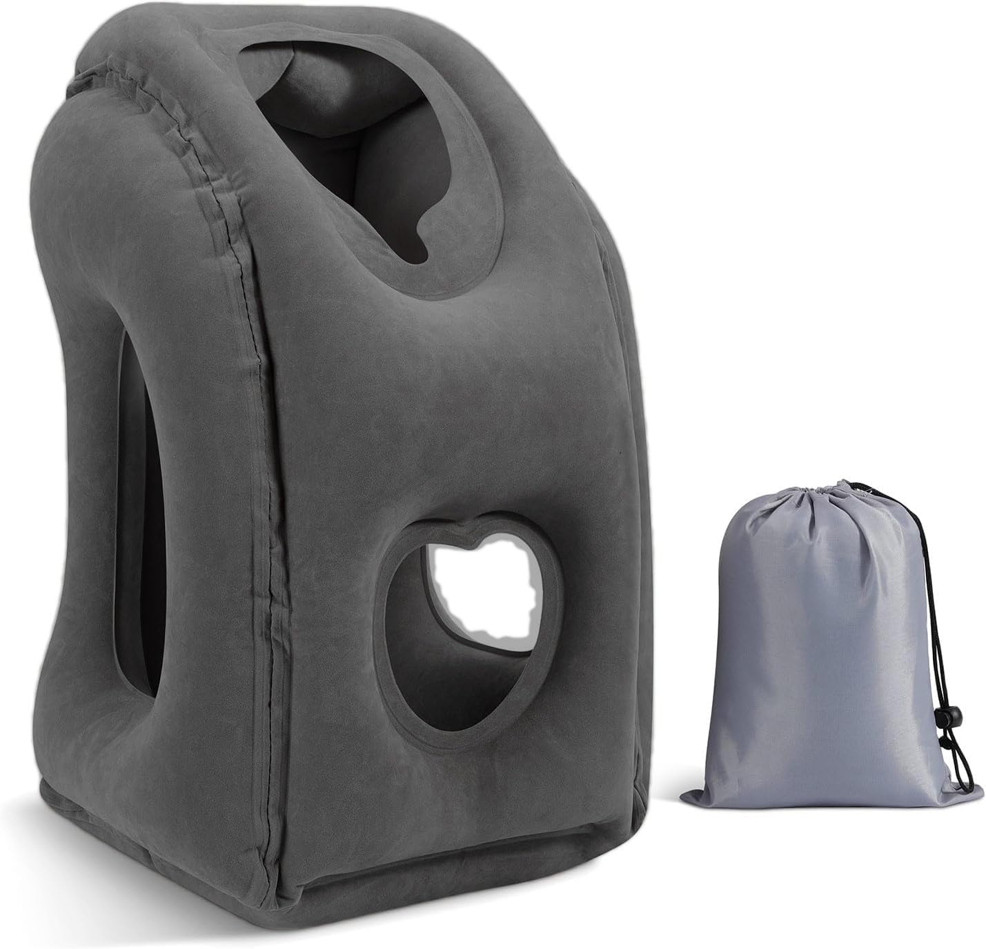 Moko Inflatable Travel Pillow, Comfortable Neck Pillow with Storage Bag Support Shoulder and Neck to Avoid Pain for Airplane Train Office…