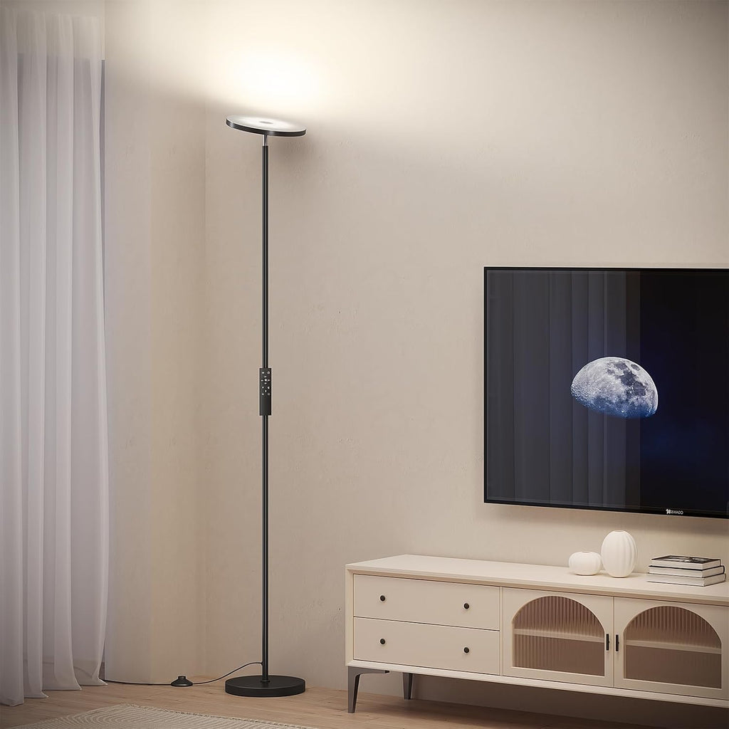 Sunmory Floor Lamps for Living Room, 32W/3000LM Super Bright LED Floor Lamp with Remote Control, 69" Tall Standing Lamp with Stepless Dimma…