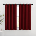 NICETOWN Blackout Draperies Curtain Panels - Thermal Insulated Solid Grommet Blackout Curtains/Panels/Drapes for Living Room(Burgundy…