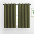 Nicetown Blackout Curtains for Girls Room - Thermal Insulated Solid Grommet Room Darkening Panels/Drapes for Girl's Bedroom (Olive Green, 1…
