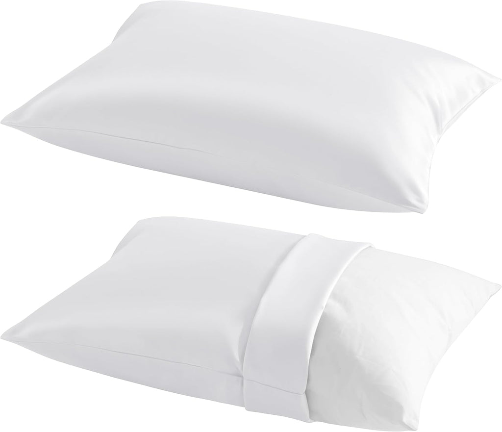 Ntbay 2 Pack Pillows with Egyptian Cotton Pillowcases, Soft Cotton Down Alternative 13x18 Envelope Pillows for Sleeping in Crib Bed - Machi…