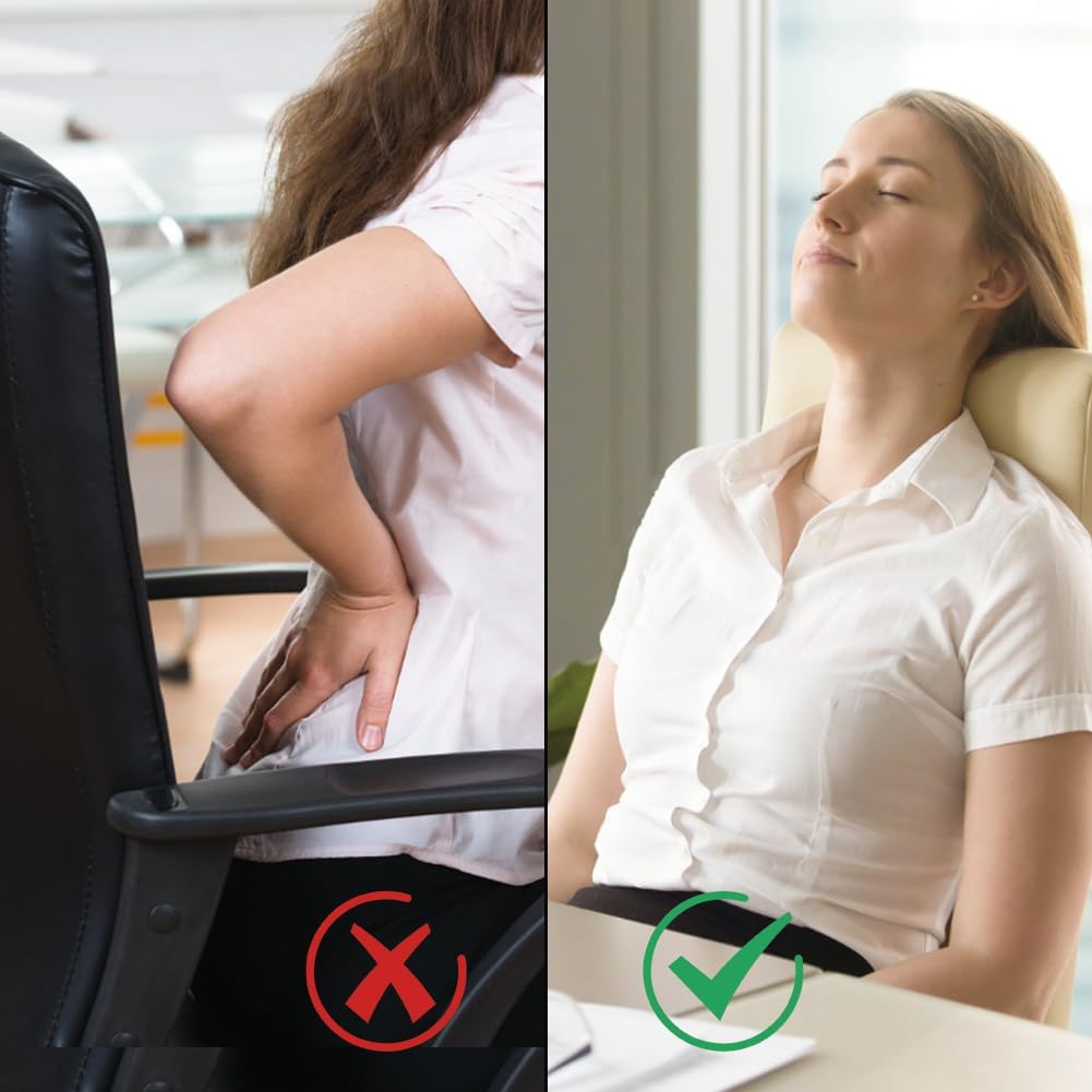 Joyzan Air Inflatable Lumbar Support Pillow, Portable Breathable Lower Back Supports Cushion Backrest Fatigue Head Neck Airplane Seat…