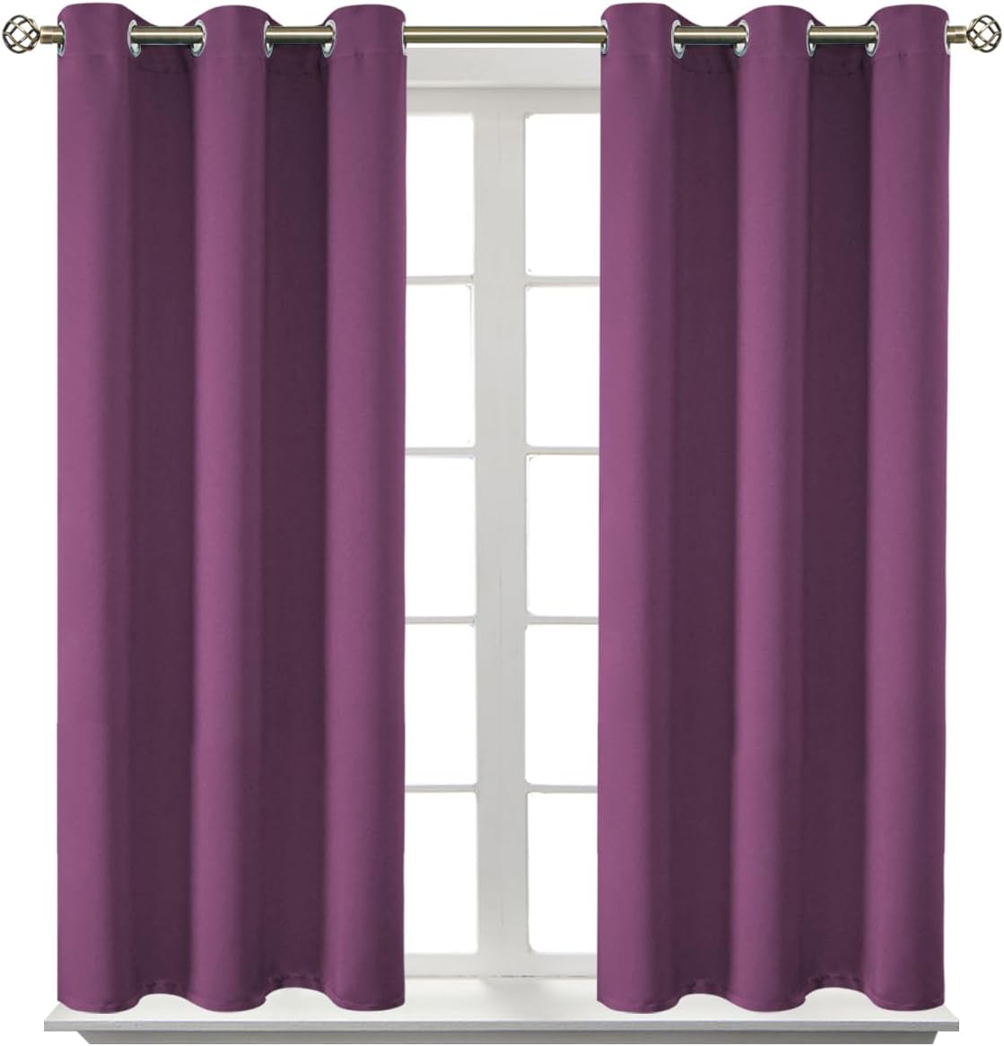 BGment Room Darkening Curtains 45 Inches Long - Grommet Thermal Insulated Drapes Window Treatment Curtains for Bedroom, 2 Panels, 38 x 45 I…