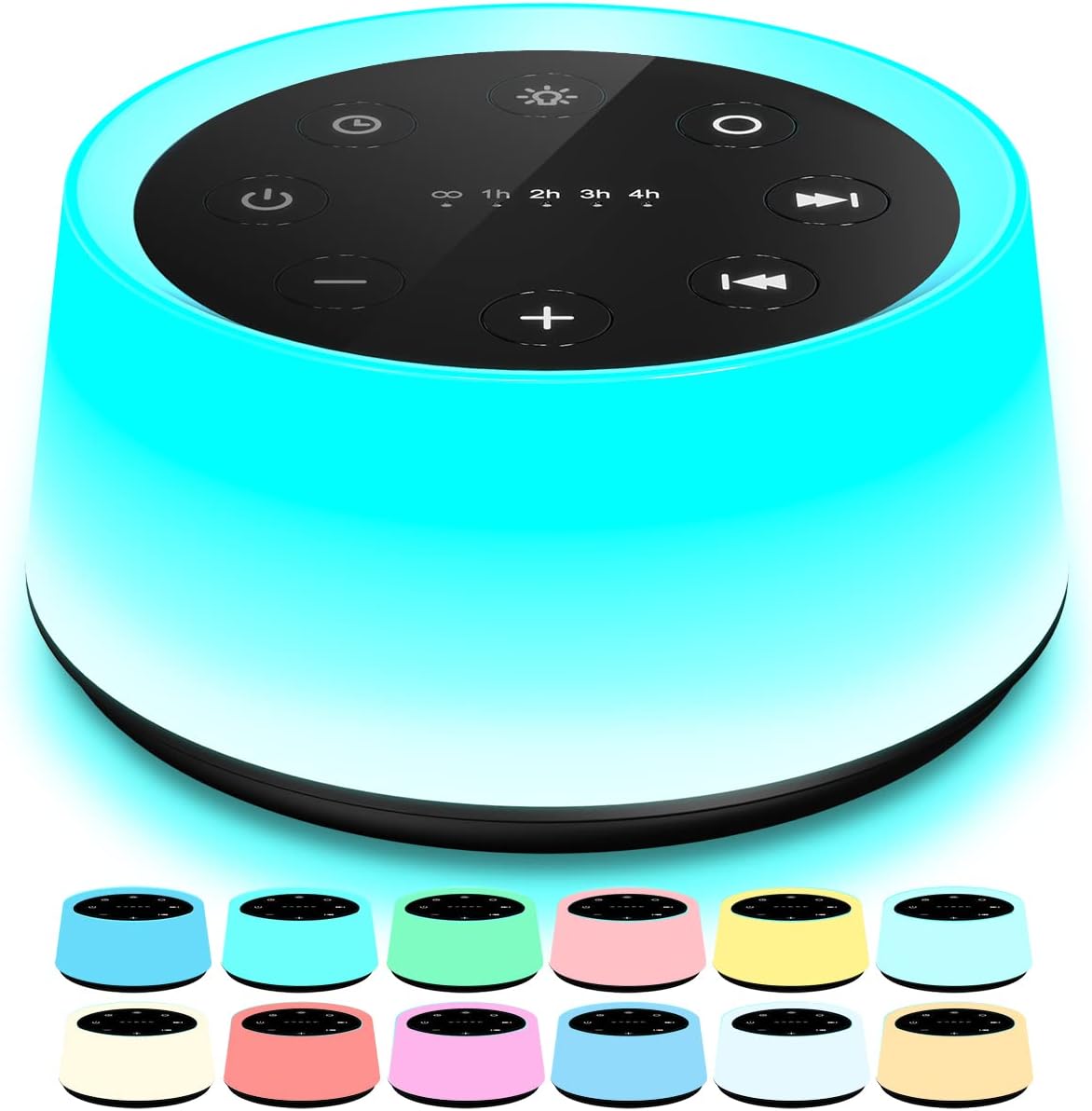 ColorsNoise Sound Machine and White Noise Machine with 30 Soothing Sounds 12 Colors for Kids Adult Baby Night Light with Memory Function…