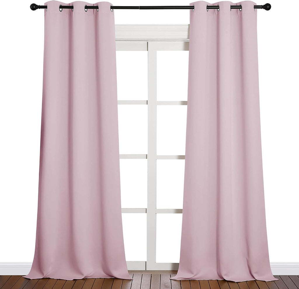 NICETOWN Room Darkening Drapes for Nursery - Light Blocking Curtain Panels for Bedroom Girl Room, Soft Fabric Window Treatment (Lavender…
