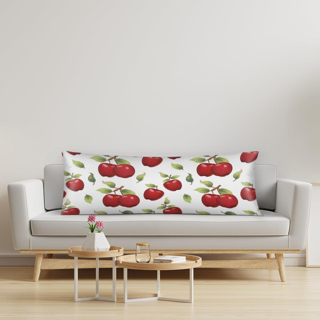 Aglebo Watercolor Apples Beautiful Body Pillow Covers Super Soft Satin Decorative Pillowcase with Hidden Zipper Cooling Breathable Case Rec…