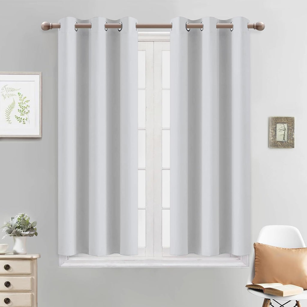 Yakamok Room Darking Curtains for Bedroom, Light Blocking Drapes Room Darkening Thermal Insulated Solid Grommet Panels for Living…