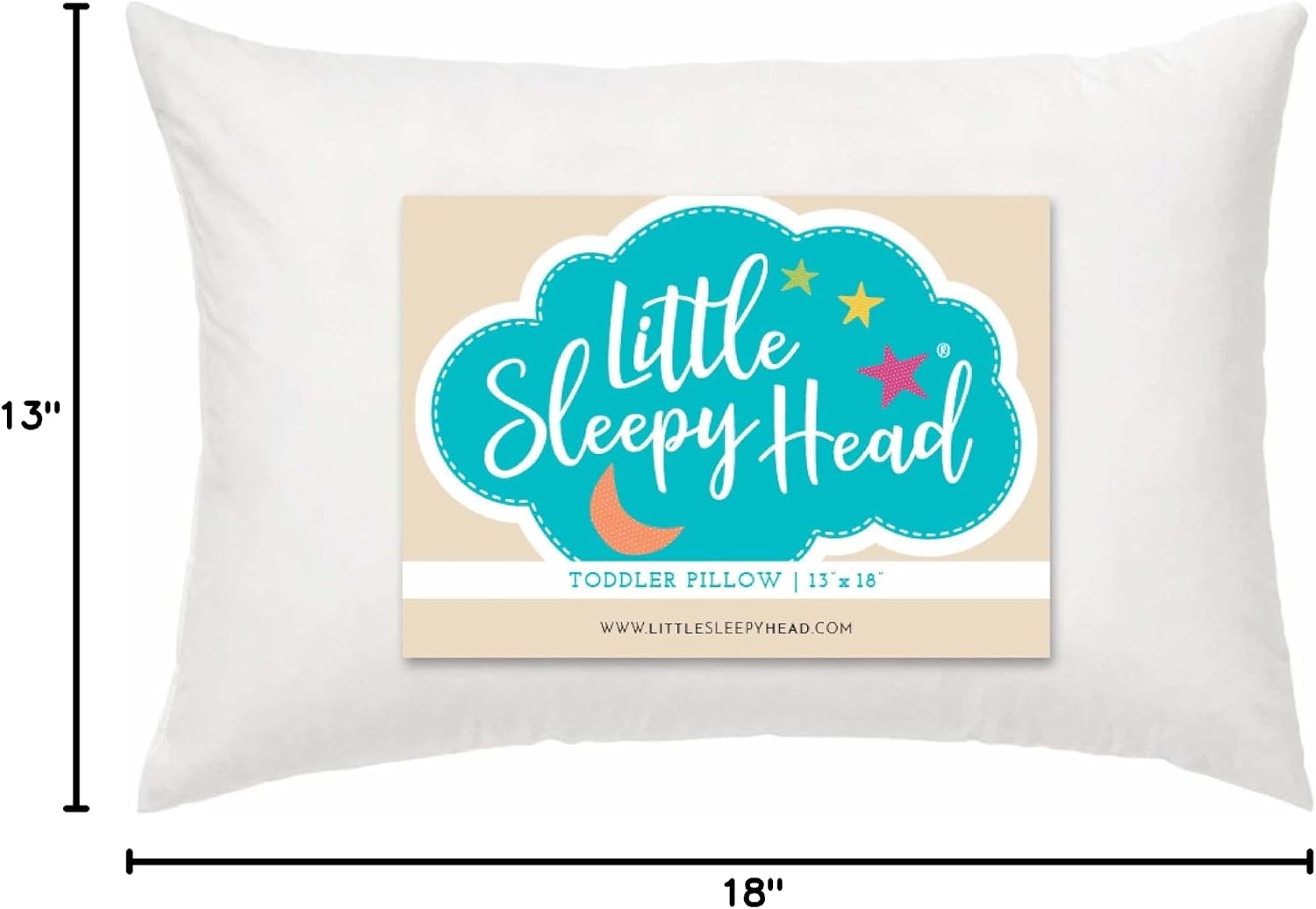 LittleSleepyHead Toddler Pillow 13x18 for Sleeping – Kids Pillow for Toddler Bed, Travel, Daycare & Preschool – Soft Hypoallergenic Cotton…