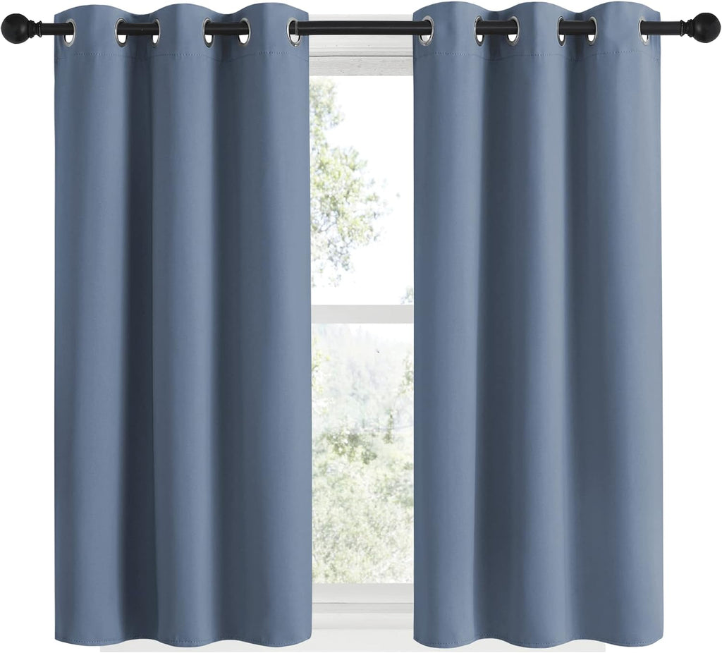 NICETOWN Kitchen Curtains Small Window Curtains & Drapes, Thermal Insulated Solid Grommet Panels for Cupboard, Loft, Cafe, Dining Room…