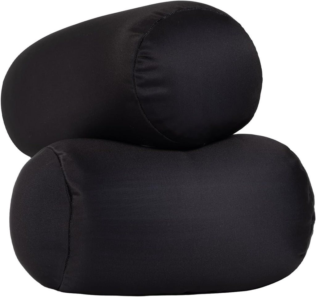 2Pcs Microbead Bolster Tube Neck Bed Body Pillows, 12 x 7 inches Squish Bean Bag Microbead Pillow for Sleeping Home Travel Neck Lumbar…