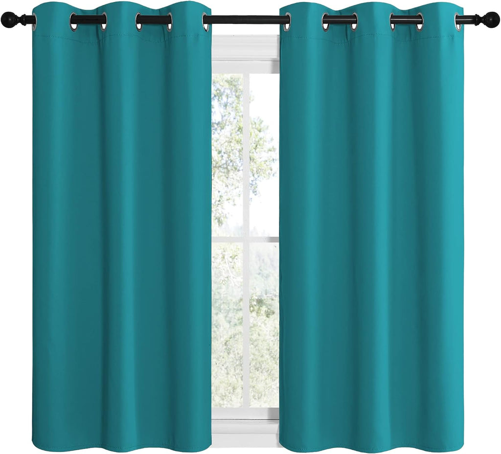 NICETOWN Room Darkening Curtains 50 inch Length 2 Panels, Thermal Insulated Grommet Blackout Curtains for Modern Casual Elegant Bedroom…