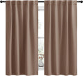 NICETOWN Blackout Curtains and Drapes for Kitchen - (Cappuccino Color) 42 inch Wide by 63 inch Long, Two Panels Set, Home Decoration…