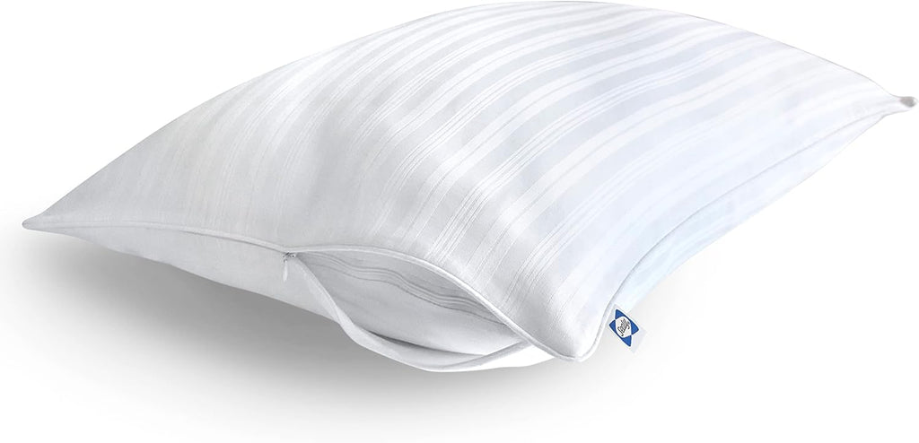 Sealy Pillow Cover, Soft Comfort Bed Pillow Protector, 2 Pack, Standard/Queen Pillow Cover 2 Pack White