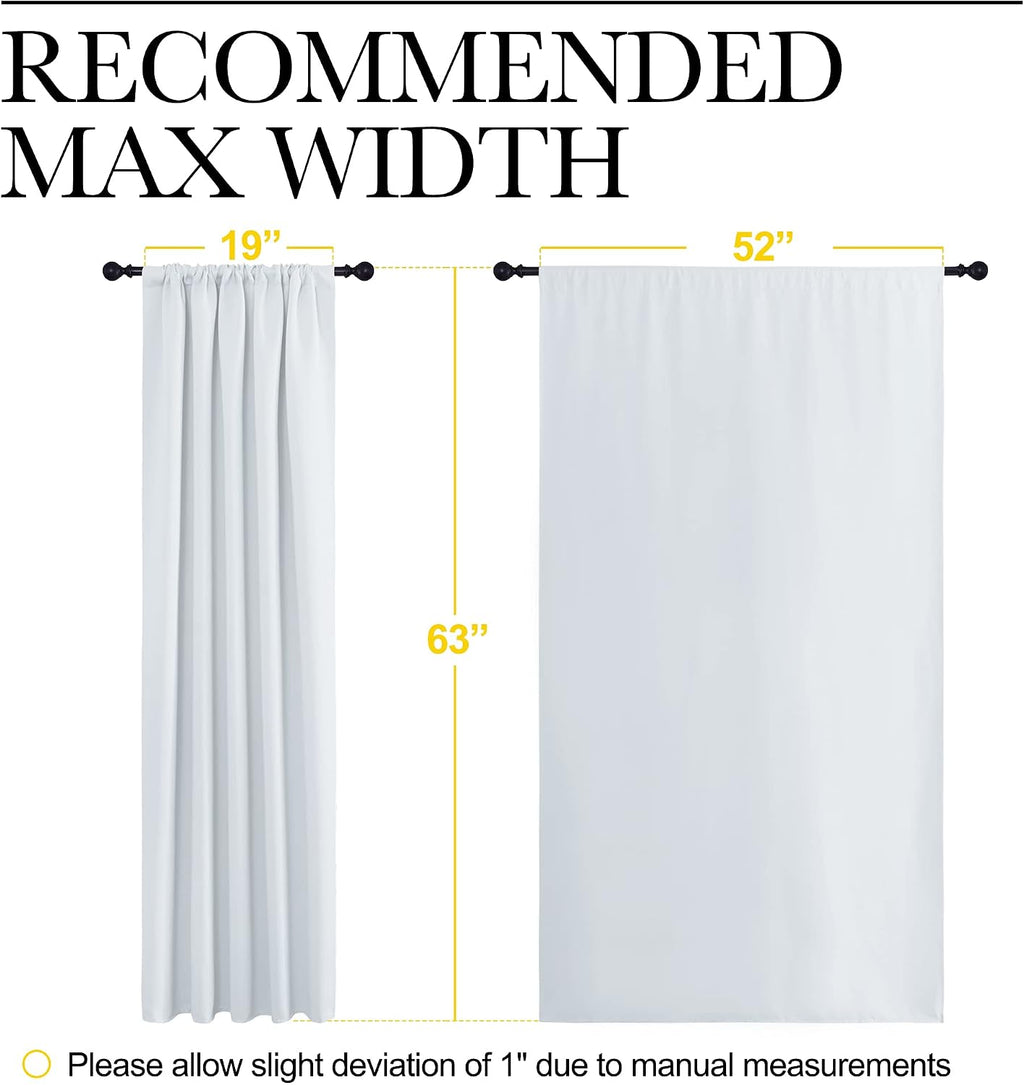 NICETOWN Greyish White Bedroom Curtain Panels - Multi-Function Noise Reducing Performance Window Treatment Thermal Insulated Room…