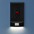 2 Pack - SnapPower MotionLight [for GFCI Outlets] - Motion Detecting LED Night Lights Built-in to Wall Plate - Bright/Dim/Off Options…
