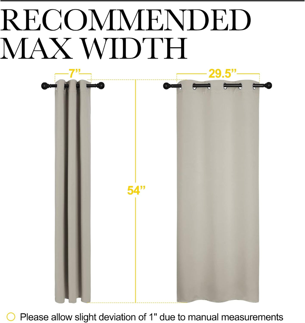 NICETOWN Room Darkening Draperies Window Curtain Panels, Thermal Insulated Grommet Room Darkening Curtains for Bedroom (Natural, 2…
