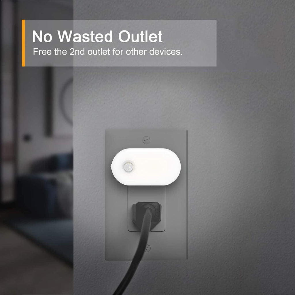 Lyridz 120LM Ultra Bright Plug-in Motion Sensor Night Light, Stepless Dimmable LED Nightlight, Always-On and Auto-Off, for Hallway…