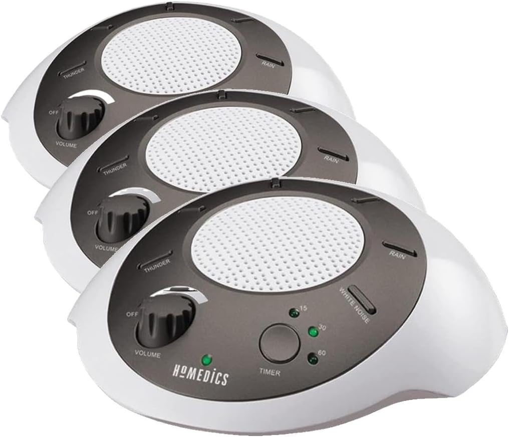 Homedics SoundSleep White Noise Sound Machine, Gold, Small Travel Sound Machine with 6 Relaxing Nature Sounds, Portable Sound relaxation…