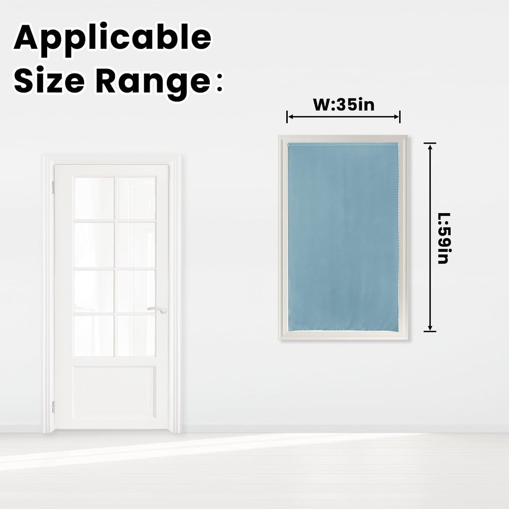 Self Adhesive Curtains, Black Out Shade for Window, Blackout Fabric Temporary Window Coverings Easy to Hang Curtains No Rod Needed, Use…